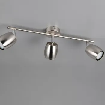 Plafoniera Nancy, RL, 47.5x8x15.5 cm, 35W, 3x GU10, metal, nichel mat imagine