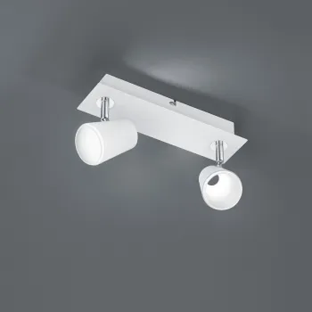 Plafoniera Narcos, TRIO, 28.5x9.5 cm, 6.5W, 2x SMD, metal, alb mat imagine