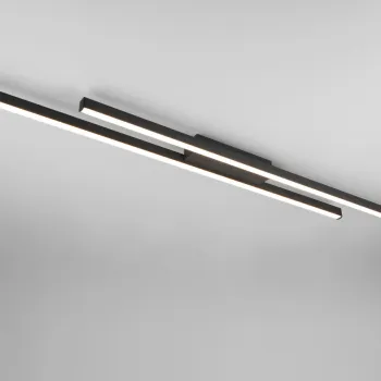 Plafoniera Odio, RL NOW, 110x8.5x5 cm, 22W, 1x SMD, metal, negru mat imagine