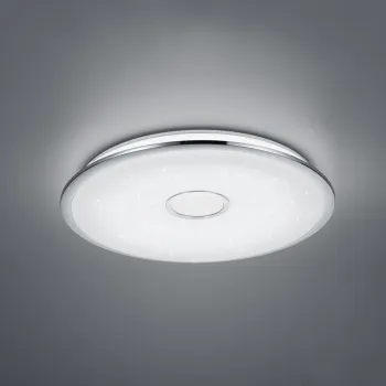 Plafoniera Osaka, TRIO, 65x10 cm, 91.5W, 1x SMD, plastic, argintiu imagine