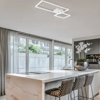 Plafoniera Padella, RL, 63.5x37x7.5 cm, 25W, 1x SMD, metal, alb mat imagine