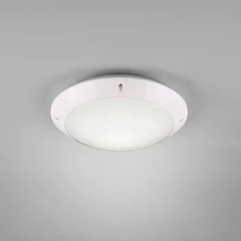 Plafoniera pentru exterior Camaro, RL, 26x8.5 cm, 12W, 1x E27, plastic, alb mat imagine