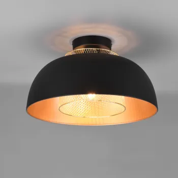 Plafoniera Punch, RL, 35x21 cm, 40W, 1x E27, metal, negru mat imagine