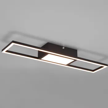 Plafoniera Rigido, RL, 60x13x6 cm, 22W, 1x SMD, metal, negru mat imagine