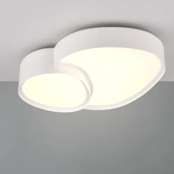 Plafoniera Rise, TRIO, 40x37.7x8 cm, 21W, 1x SMD, metal, alb mat imagine