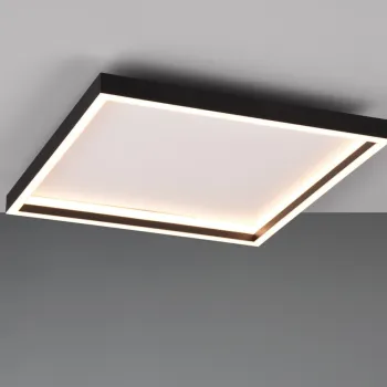 Plafoniera Rotonda, RL, 35x35x5.8 cm, 20W, 1x SMD, metal, negru mat imagine