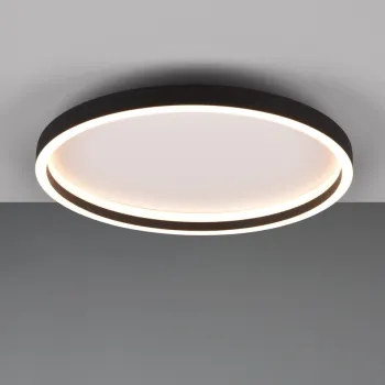 Plafoniera Rotonda, RL, 35x5.8 cm, 20W, 1x SMD, metal, negru mat imagine
