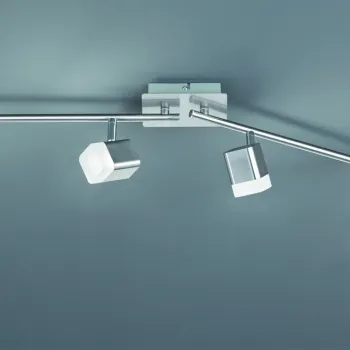 Plafoniera Roubaix, RL, 78x9x14.5 cm, 3.5W, 4x SMD, metal, nichel mat imagine