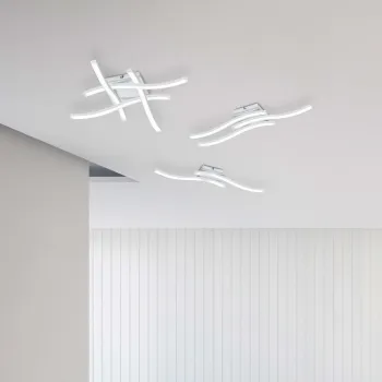 Plafoniera Route, RL, 46x46x7 cm, 5W, 4x SMD, metal, alb mat imagine