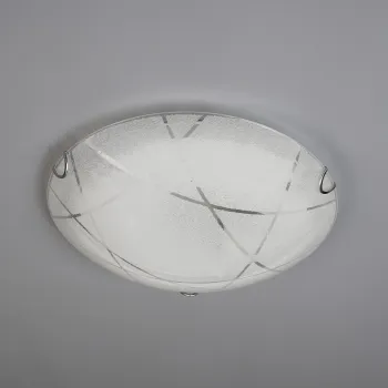 Plafoniera Sandrina, TRIO, 30x9 cm, 40W, 1x E27, sticla, alb imagine