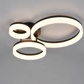 Plafoniera Scope, RL, 51x40.5x12.5 cm, 32W, 1x SMD, plastic, negru mat/alb imagine