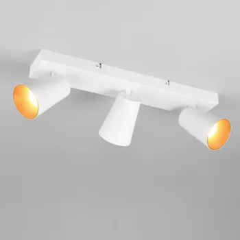 Plafoniera Sharp, TRIO, 46x8.5x16 cm, 10W, 3x GU10, metal, alb mat imagine