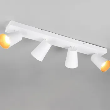 Plafoniera Sharp, TRIO, 64x8.5x16 cm, 10W, 4x GU10, metal, alb mat imagine