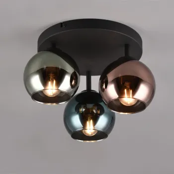 Plafoniera Sheldon, RL, 33x20 cm, 10W, 3x E14, metal, multicolor imagine