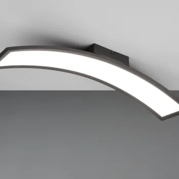 Plafoniera Sigma, RL, 76.5x15x13.5 cm, 21W, 1x SMD, metal, negru mat imagine