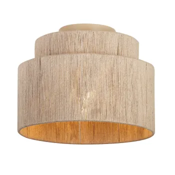 Plafoniera Smilla, TRIO, 30x23 cm, 10W, 1x E27, metal, negru mat/bej imagine