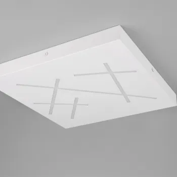 Plafoniera Snip, TRIO, 50x50x5 cm, 24W, 1x SMD, metal, alb mat imagine