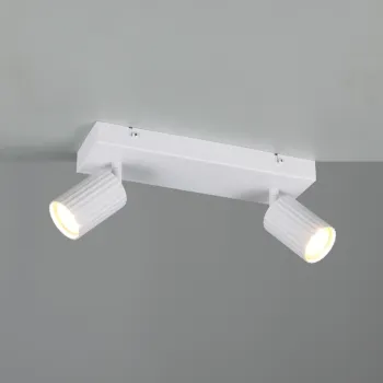 Plafoniera Soka, TRIO, 30x9x14.5 cm, 10W, 2x GU10, metal, alb mat imagine