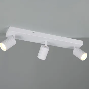 Plafoniera Soka, TRIO, 50x9x14.5 cm, 10W, 3x GU10, metal, alb mat imagine