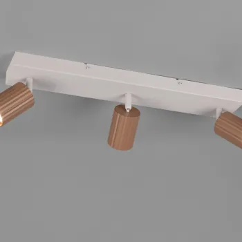 Plafoniera Soka, TRIO, 50x9x14.5 cm, 10W, 3x GU10, metal, gri/maro imagine