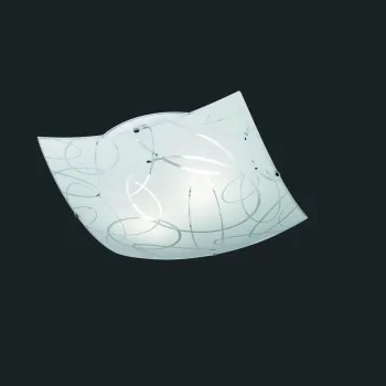 Plafoniera Spirelli, TRIO, 40x40x9.5 cm, 40W, 2x E27, metal, alb imagine