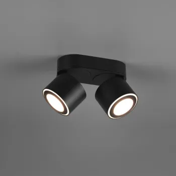 Plafoniera Taurus, TRIO, 18x8.7x10.6 cm, 5W, 2x SMD, metal, negru mat imagine