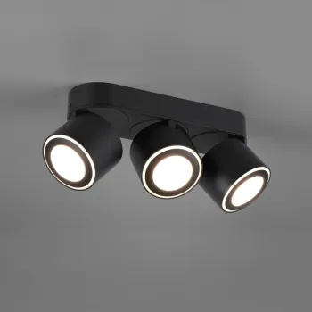 Plafoniera Taurus, TRIO, 27.3x8.7x10.6 cm, 5W, 3x SMD, metal, negru mat imagine