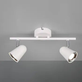 Plafoniera Toulouse, RL, 34x9x17 cm, 3.5W, 2x SMD, plastic, alb mat/argintiu imagine