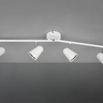 Plafoniera Toulouse, RL, 78x9x17 cm, 3.5W, 4x SMD, plastic, alb mat/argintiu imagine