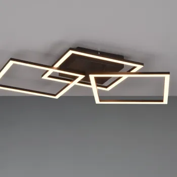 Plafoniera Trail, RL, 52.5x52.5x7 cm, 31W, 1x SMD, metal, negru mat imagine