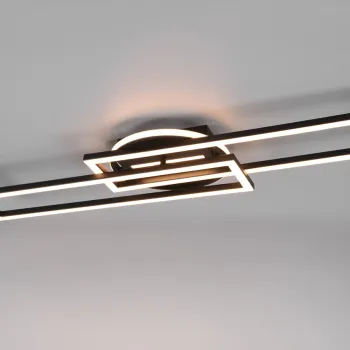 Plafoniera Twister, RL, 90.5x24.5x8.5 cm, 30W, 1x SMD, metal, negru mat imagine