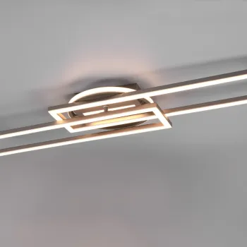 Plafoniera Twister, RL, 90.5x24.5x8.5 cm, 30W, 1x SMD, metal, nichel mat imagine