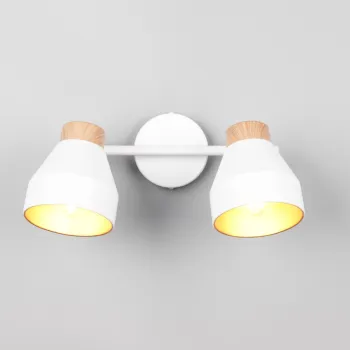 Plafoniera Valentin, RL, 32x15x21 cm, 10W, 2x E14, metal, alb mat/natur imagine