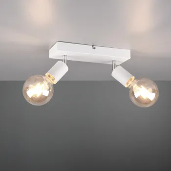 Plafoniera Vannes, RL, 26x9x12.5 cm, 40W, 2x E27, metal, alb mat imagine