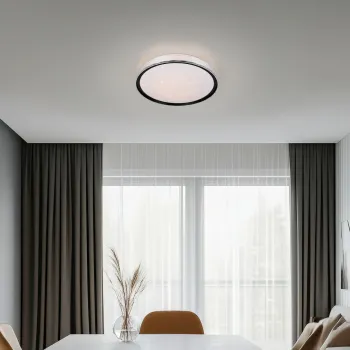 Plafoniera Varda, RL, 39x6 cm, 24W, 1x SMD, metal, negru imagine