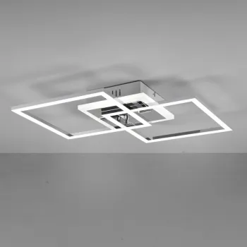 Plafoniera Venida, RL, 57.5x35.5x7.5 cm, 25W, 1x SMD, metal, argintiu imagine