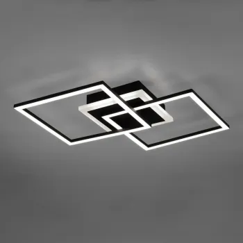 Plafoniera Venida, RL, 57.5x35.5x7.5 cm, 25W, 1x SMD, metal, negru mat imagine