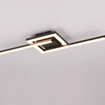 Plafoniera Viale, RL, 54.4x16x5 cm, 17W, 1x SMD, metal, negru mat imagine