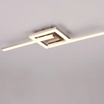 Plafoniera Viale, RL, 54.4x16x5 cm, 17W, 1x SMD, metal, nichel mat imagine