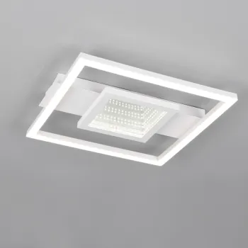 Plafoniera Wheeler, RL, 33x35x4.7 cm, 16W, 1x SMD, metal, alb mat imagine
