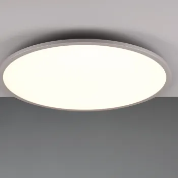 Plafoniera Yuma, TRIO, 60x5 cm, 35W / 4W, 2x SMD, metal, titaniu imagine