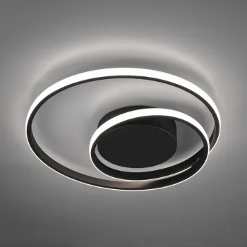 Plafoniera Zibal, RL, 39x7 cm, 22W, 1x SMD, metal, negru mat imagine