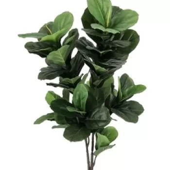 Planta artificiala in ghiveci Ficus, Bizzotto, 55 x 45 x 120 cm, 72 de frunze, verde imagine