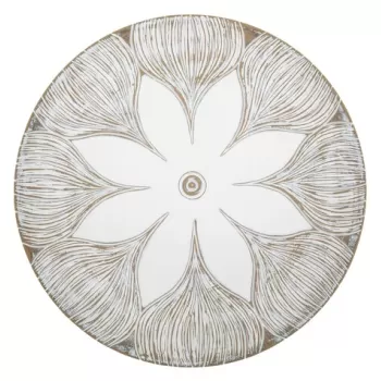 Platou decorativ, Atene, Mauro Ferretti, O35.5 x 4.4 cm, polirasina, alb antic imagine