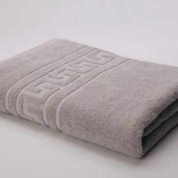 Prosop de baie Greek Border, ET 2000 IMPEX, 70x130 cm, bumbac, gri imagine