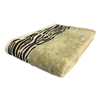 Prosop de baie Waves, ET 2000 IMPEX, 70x130 cm, bumbac, bej imagine