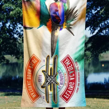 Prosop de plaja, Astacura, Flying Academi 90, 90x150 cm, Poliester/Poliamida, Multicolor imagine