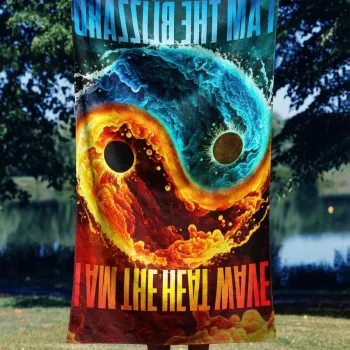 Prosop de plaja, Astacura, Heat Blizzard 90, 90x150 cm, Poliester/Poliamida, Multicolor imagine