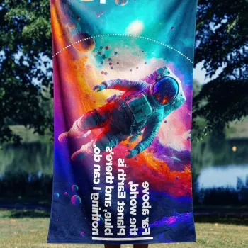 Prosop de plaja, Astacura, Majer tom 90, 90x150 cm, Poliester/Poliamida, Multicolor imagine