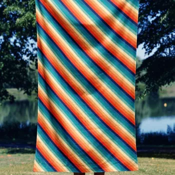 Prosop de plaja, Astacura, Rainbow Lines 70, 70x130 cm, Poliester/Poliamida, Multicolor imagine